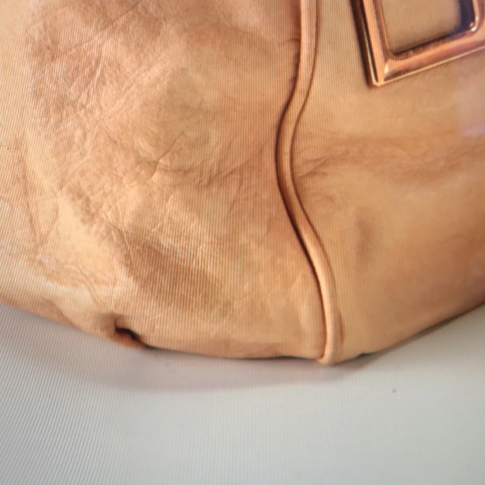 #0160 Chloe’ Mini Ethel Satchel in Tan Textured Leather and Attachable Strap - Picture 4 of 16